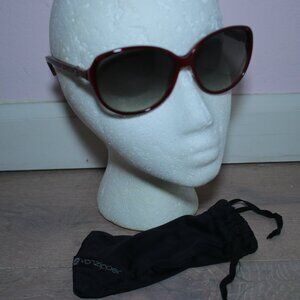 Von Zipper Red Oversized Cat-Eye Square Sunglasses